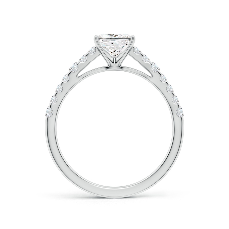 5.5mm FGVS Lab-Grown Solitaire Princess-Cut Diamond Station Engagement Ring in White Gold side 199