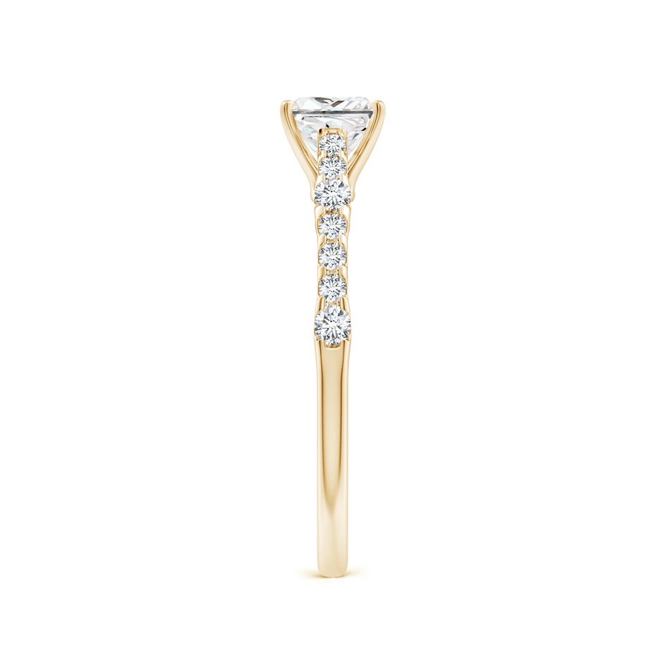 5.5mm FGVS Lab-Grown Solitaire Princess-Cut Diamond Station Engagement Ring in Yellow Gold side 299
