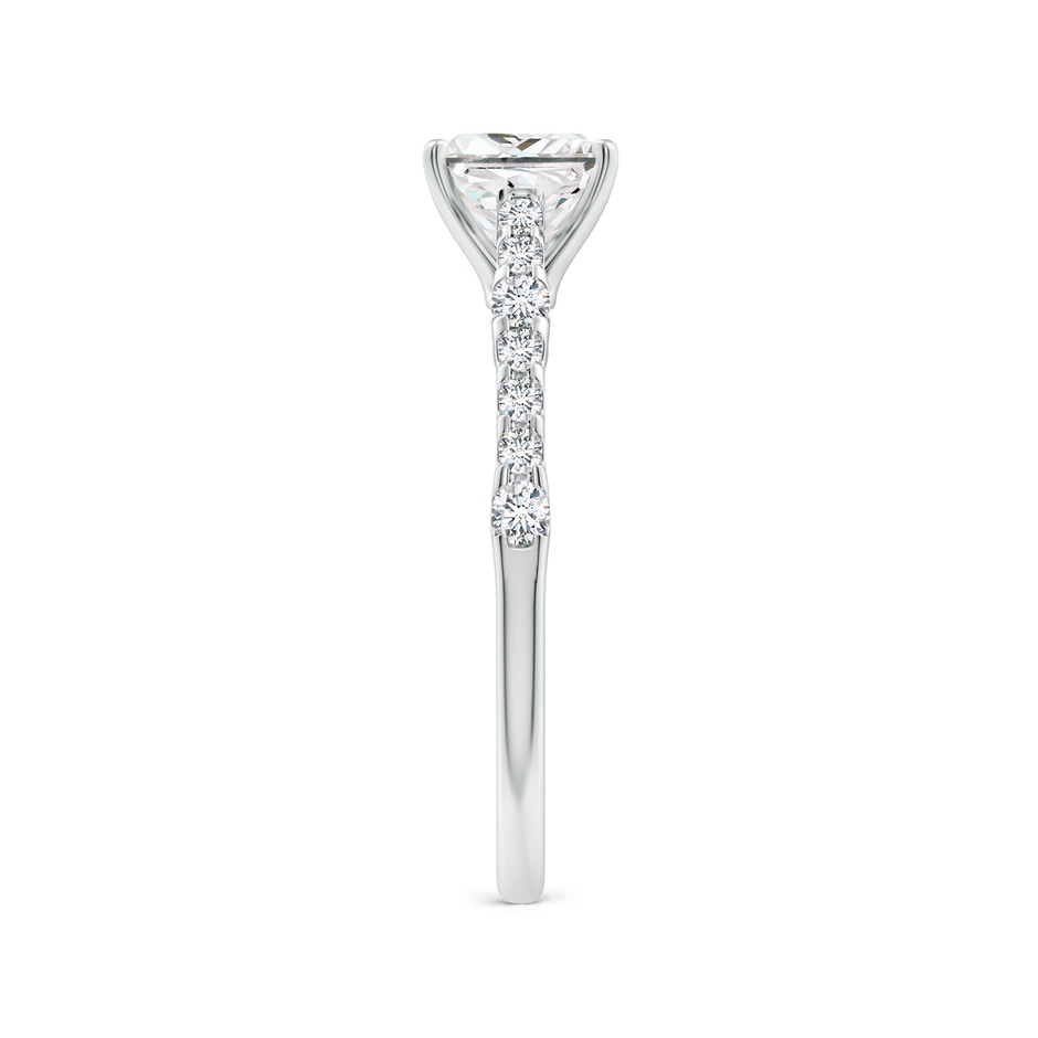 6.5mm FGVS Lab-Grown Solitaire Princess-Cut Diamond Station Engagement Ring in P950 Platinum side 299