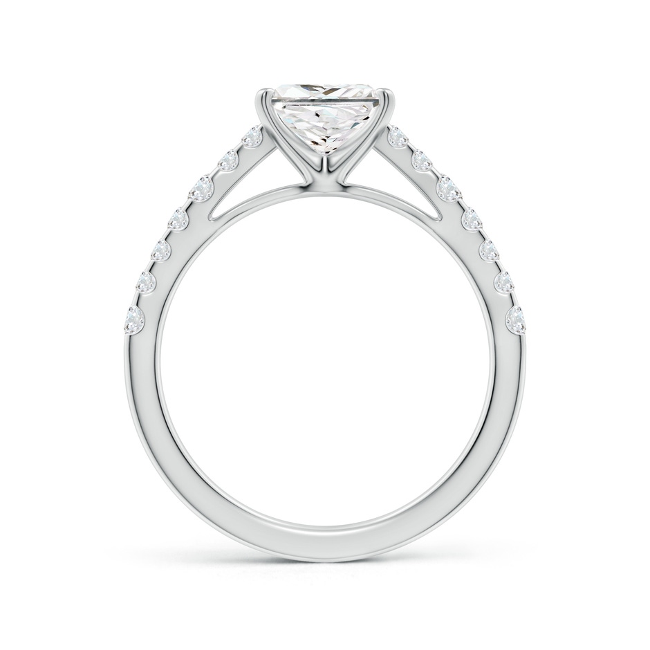 6.5mm FGVS Lab-Grown Solitaire Princess-Cut Diamond Station Engagement Ring in White Gold side 199