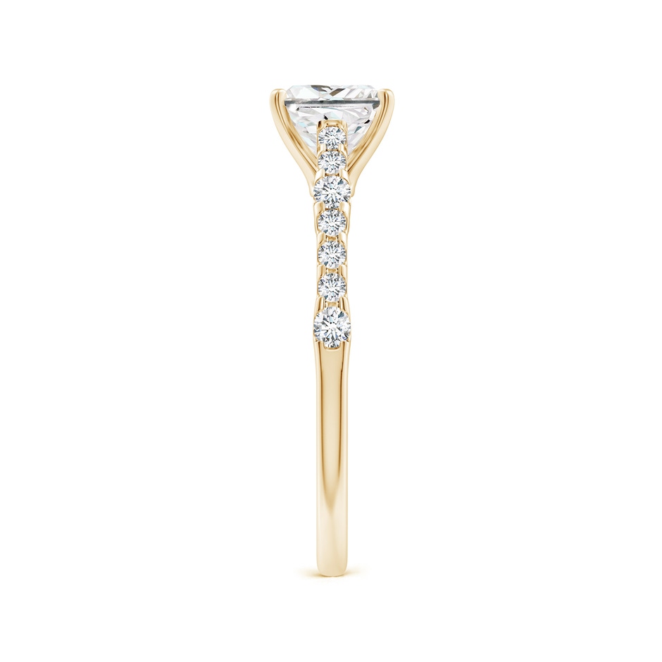6.5mm FGVS Lab-Grown Solitaire Princess-Cut Diamond Station Engagement Ring in Yellow Gold side 299