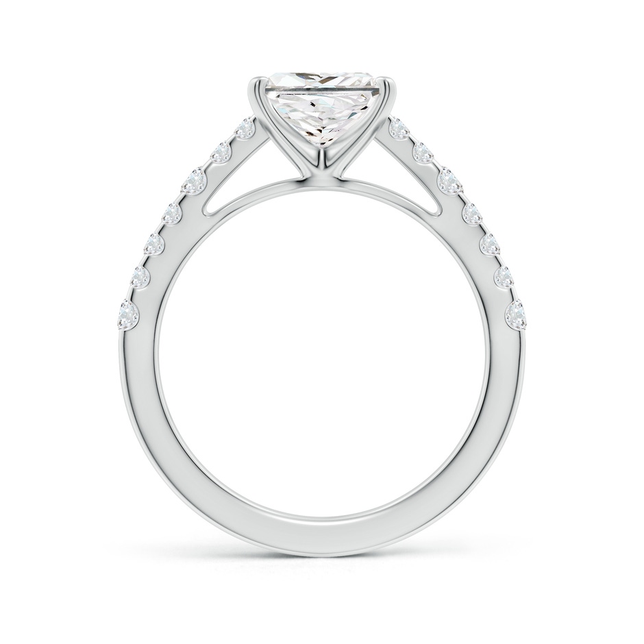 7mm FGVS Lab-Grown Solitaire Princess-Cut Diamond Station Engagement Ring in 10K White Gold side 199