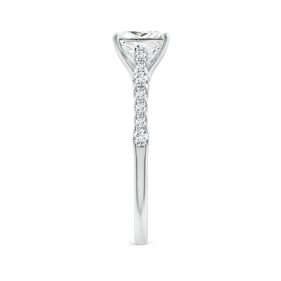 7mm FGVS Lab-Grown Solitaire Princess-Cut Diamond Station Engagement Ring in 10K White Gold side 299