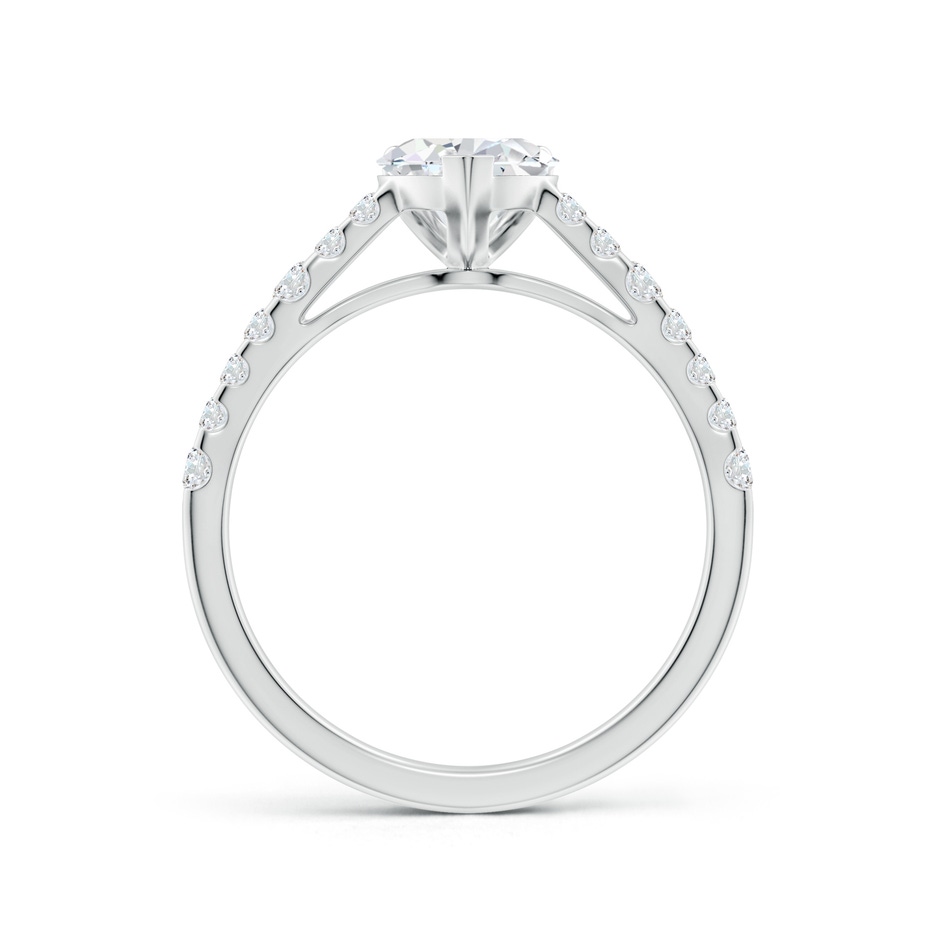 6.5mm FGVS Lab-Grown Solitaire Heart Diamond Station Engagement Ring in 18K White Gold side 199