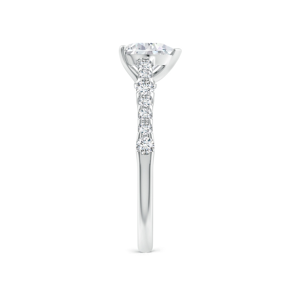 6.5mm FGVS Lab-Grown Solitaire Heart Diamond Station Engagement Ring in 18K White Gold side 299