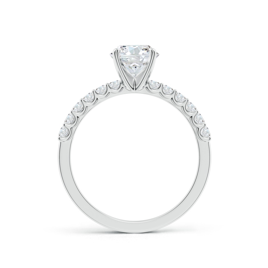 6.5mm FGVS Lab-Grown Round Diamond Solitaire Engagement Ring with Diamond Accents in 18K White Gold side 199