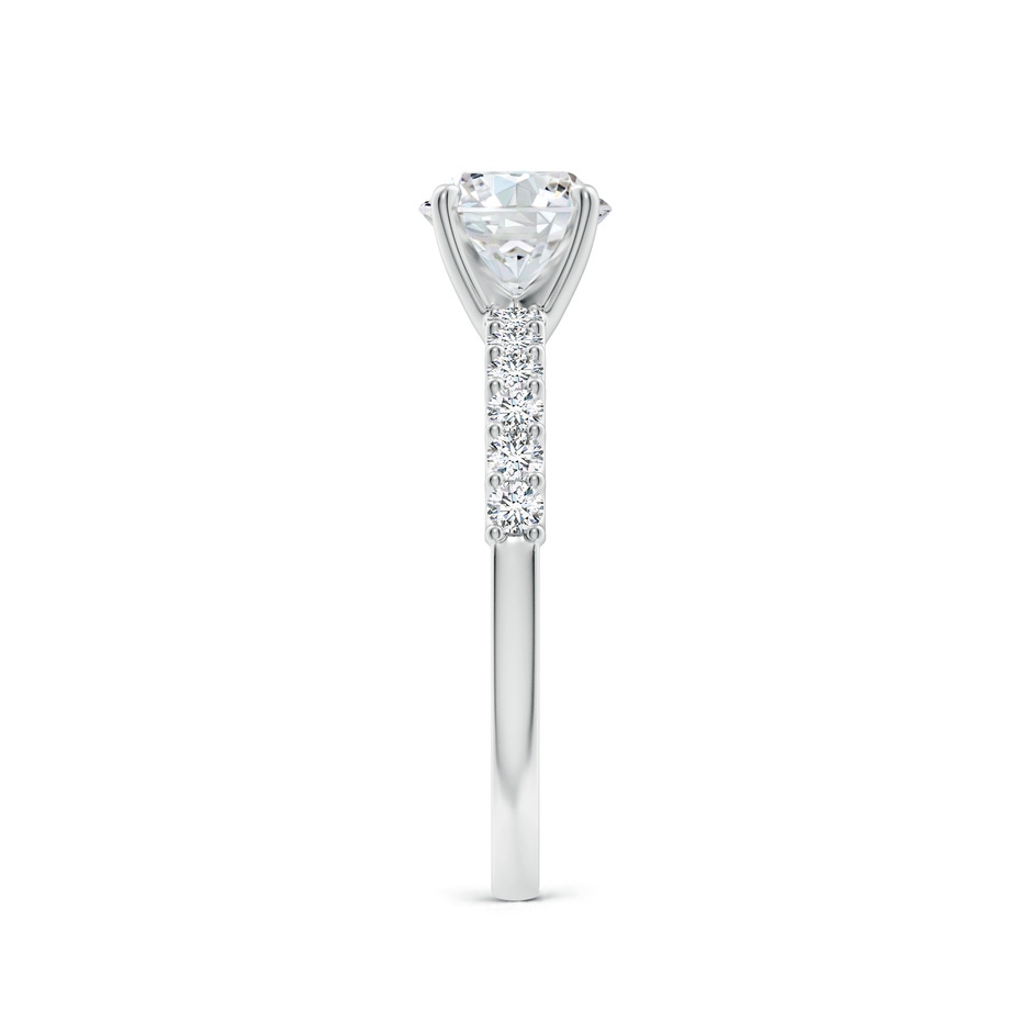 6.5mm FGVS Lab-Grown Round Diamond Solitaire Engagement Ring with Diamond Accents in 18K White Gold side 299