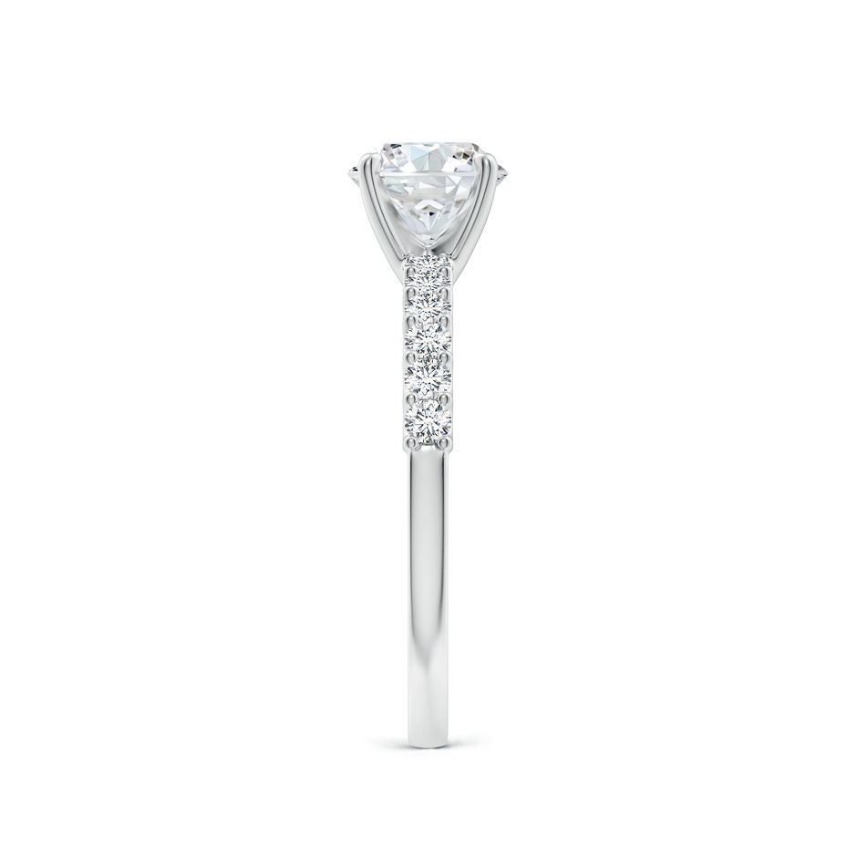 6.5mm FGVS Lab-Grown Round Diamond Solitaire Engagement Ring with Diamond Accents in P950 Platinum side 299