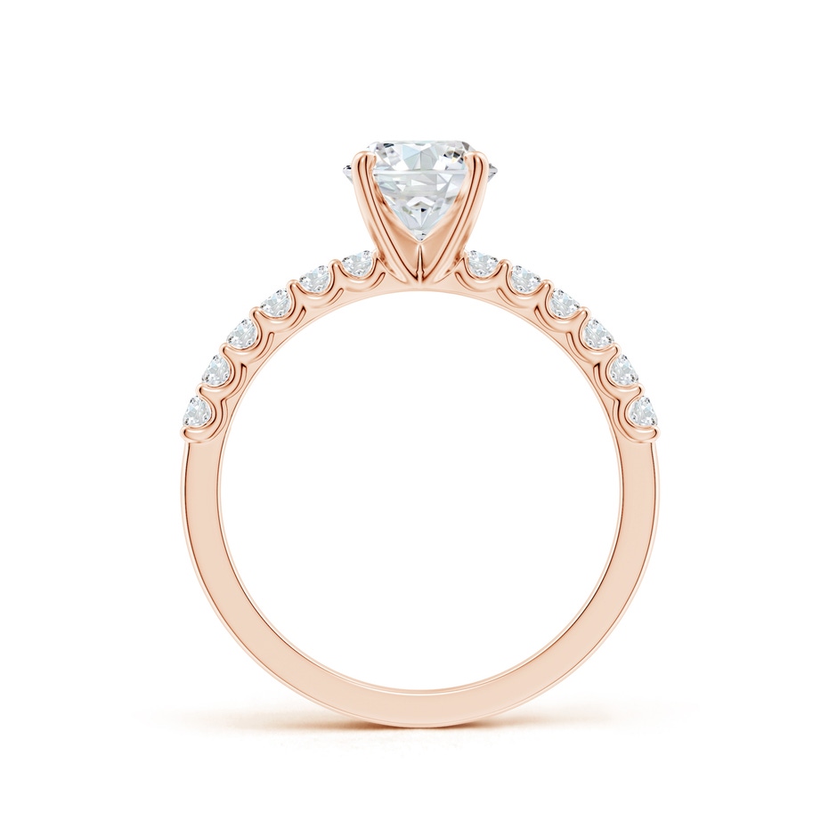 6.5mm FGVS Lab-Grown Round Diamond Solitaire Engagement Ring with Diamond Accents in Rose Gold side 199