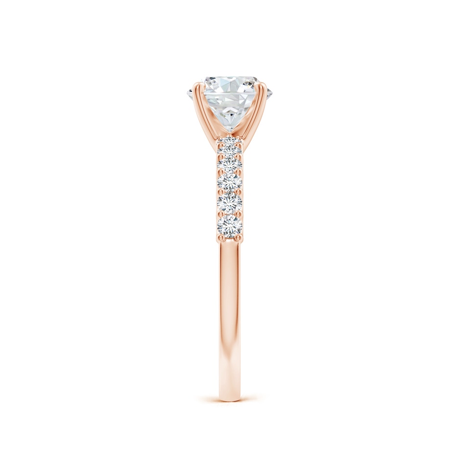 6.5mm FGVS Lab-Grown Round Diamond Solitaire Engagement Ring with Diamond Accents in Rose Gold side 299