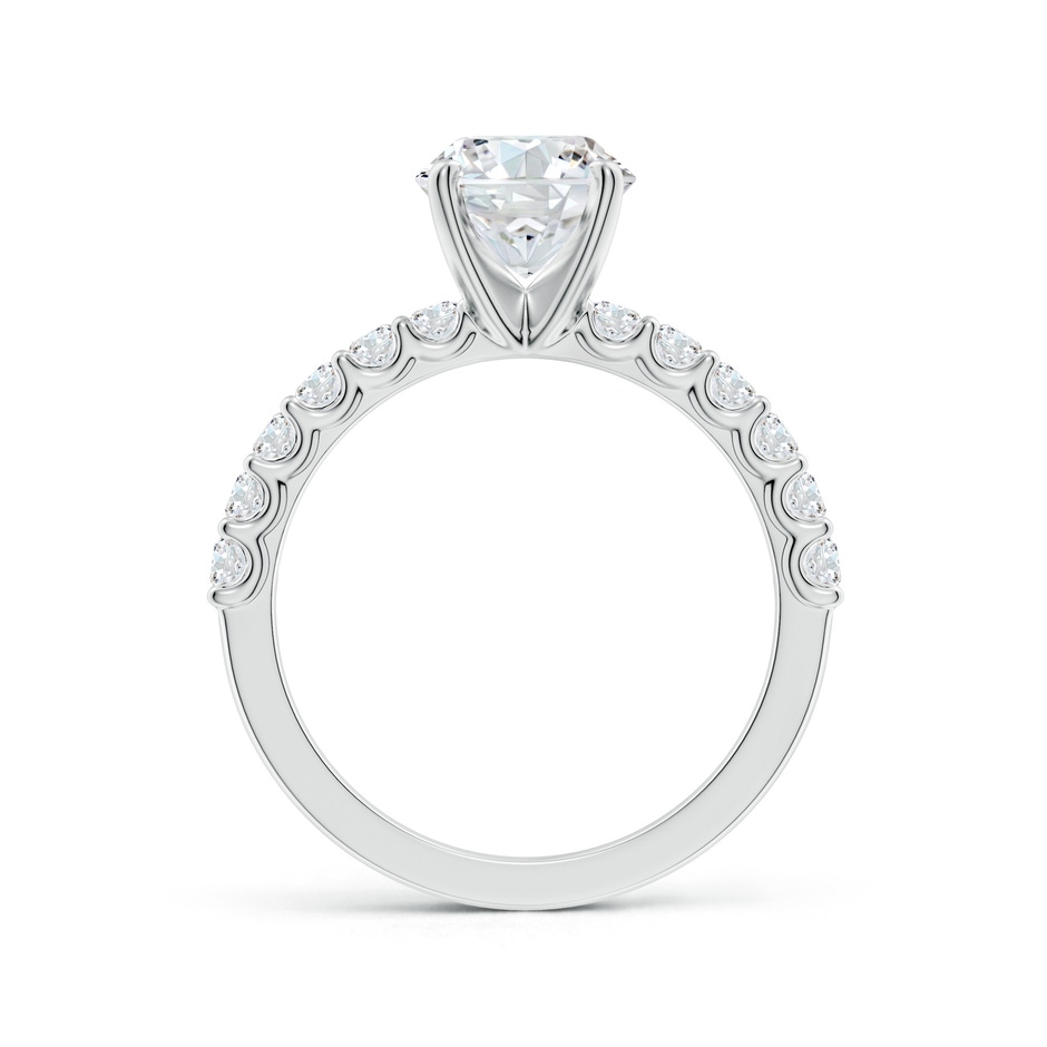 7.4mm FGVS Lab-Grown Round Diamond Solitaire Engagement Ring with Diamond Accents in P950 Platinum side 199