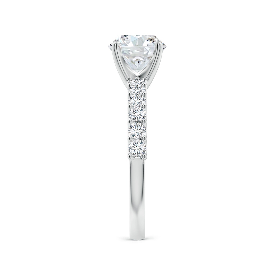 7.4mm FGVS Lab-Grown Round Diamond Solitaire Engagement Ring with Diamond Accents in P950 Platinum side 299