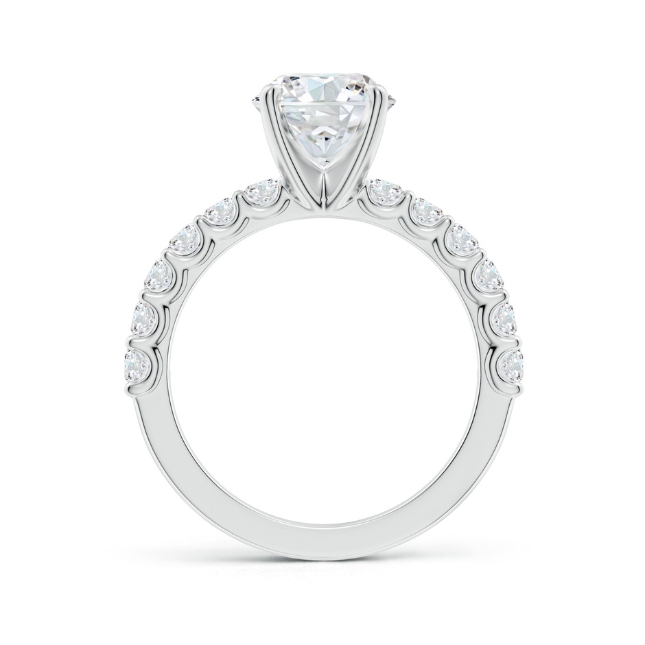 8mm FGVS Lab-Grown Round Diamond Solitaire Engagement Ring with Diamond Accents in White Gold side 199