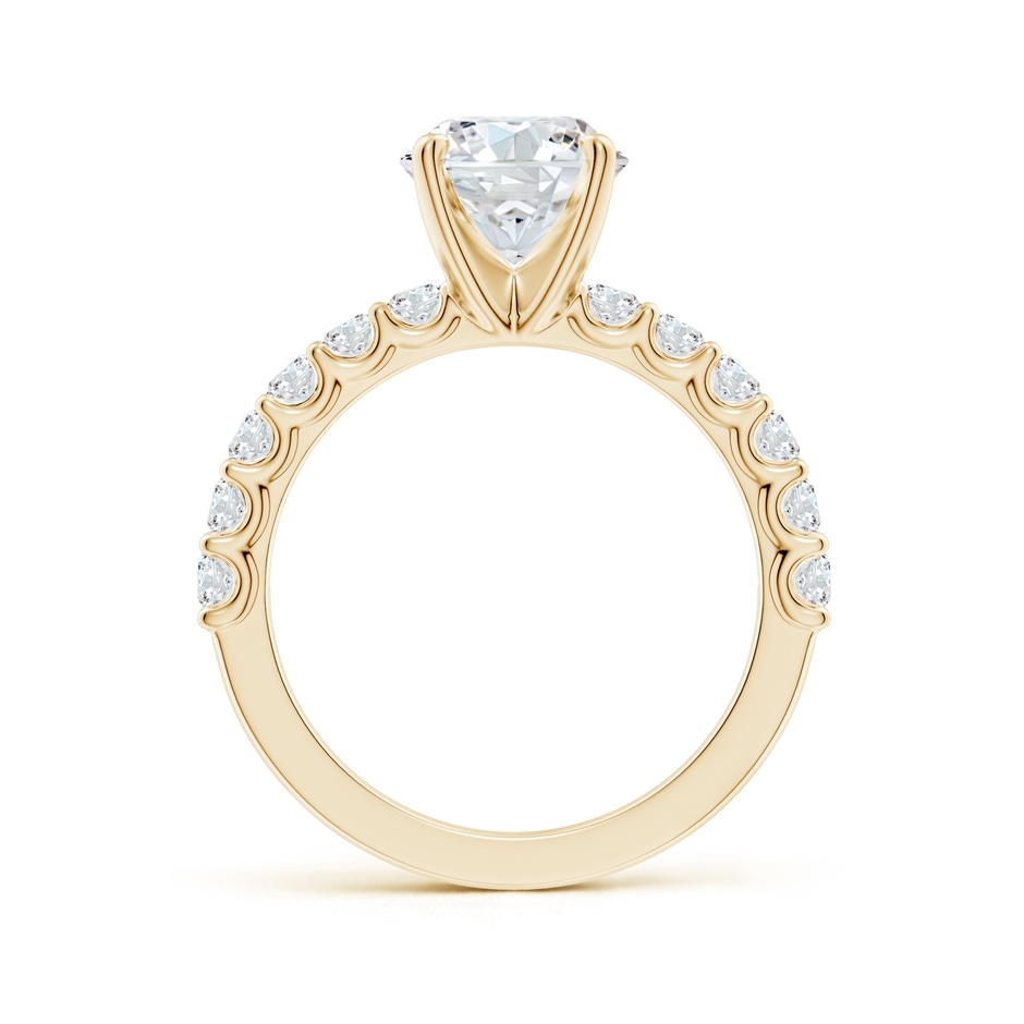8mm FGVS Lab-Grown Round Diamond Solitaire Engagement Ring with Diamond Accents in Yellow Gold side 199