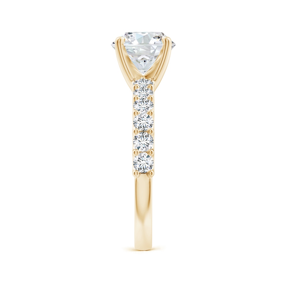 8mm FGVS Lab-Grown Round Diamond Solitaire Engagement Ring with Diamond Accents in Yellow Gold side 299