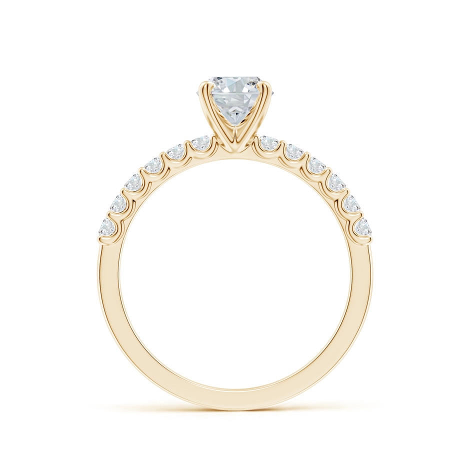 7.7x5.7mm FGVS Lab-Grown Oval Diamond Solitaire Engagement Ring with Diamond Accents in Yellow Gold side 199