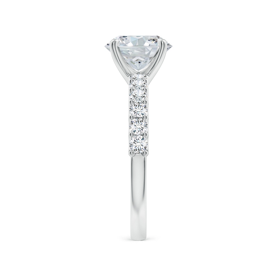 8.5x6.5mm FGVS Lab-Grown Oval Diamond Solitaire Engagement Ring with Diamond Accents in White Gold side 299