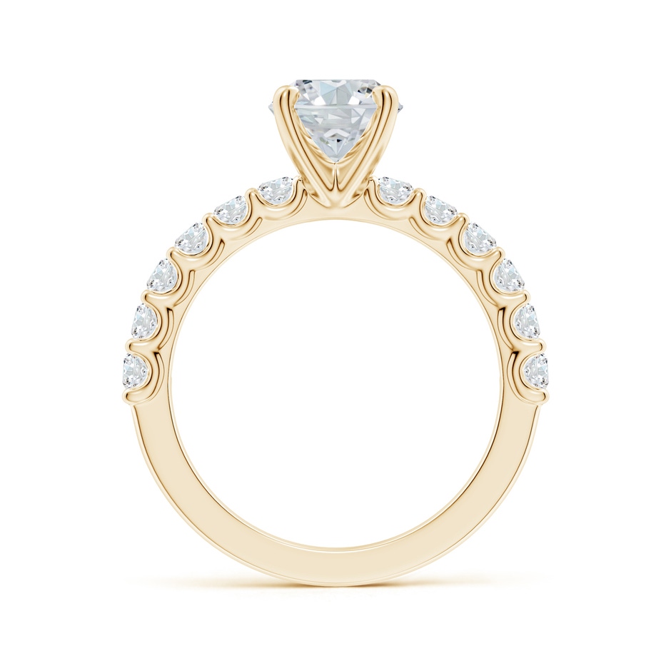 9x7mm FGVS Lab-Grown Oval Diamond Solitaire Engagement Ring with Diamond Accents in 18K Yellow Gold side 199