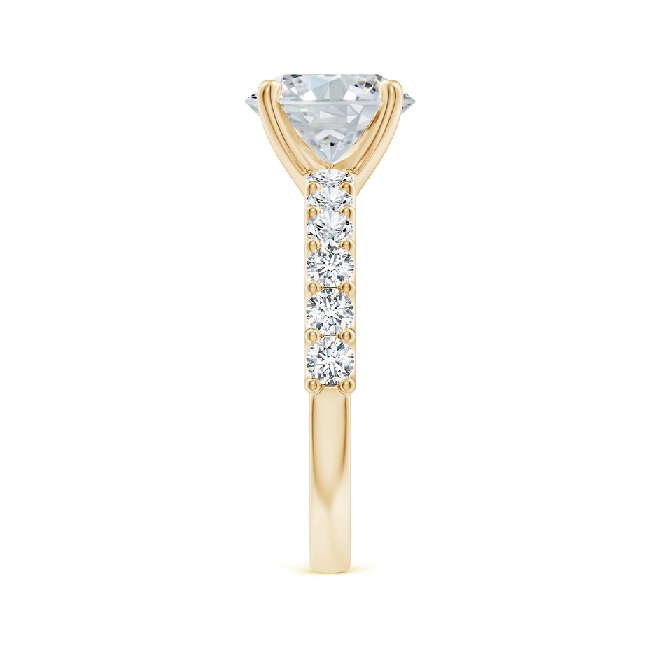 9x7mm FGVS Lab-Grown Oval Diamond Solitaire Engagement Ring with Diamond Accents in 18K Yellow Gold side 299