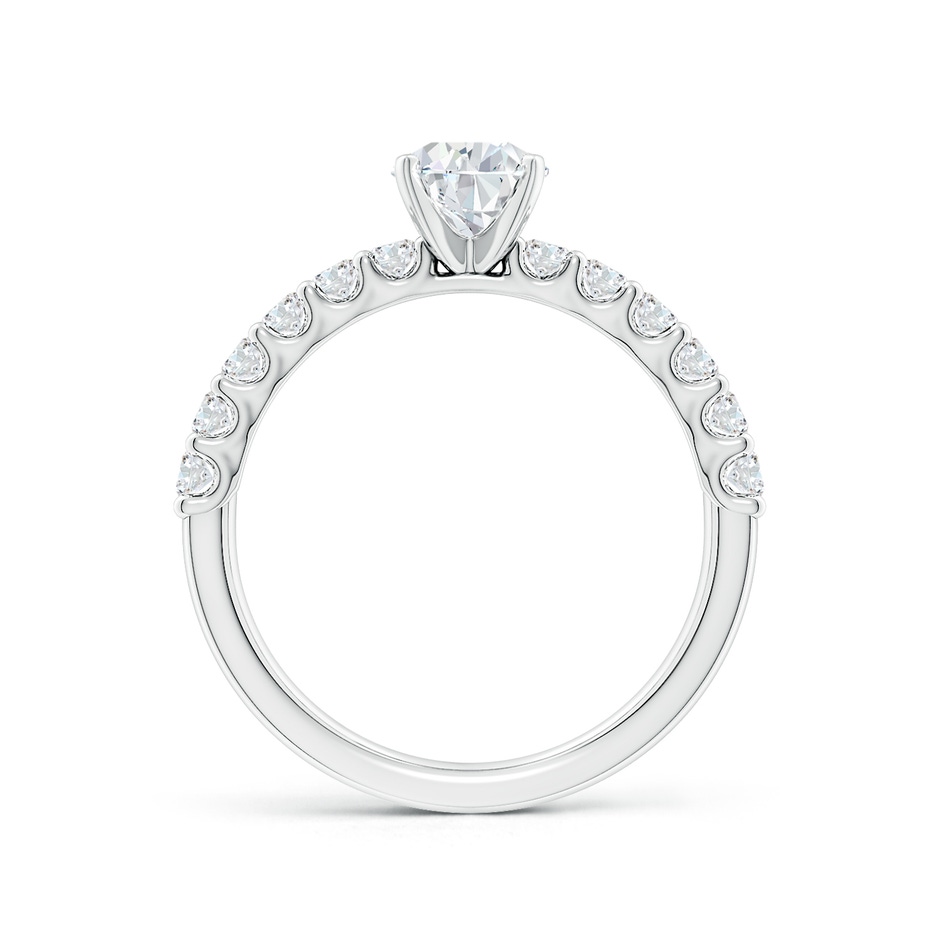 7.7x5.7mm FGVS Lab-Grown Pear Diamond Solitaire Engagement Ring with Diamond Accents in White Gold side 199