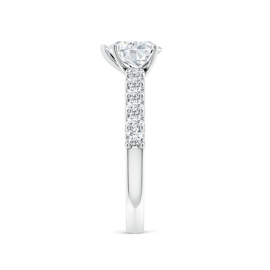7.7x5.7mm FGVS Lab-Grown Pear Diamond Solitaire Engagement Ring with Diamond Accents in White Gold side 299