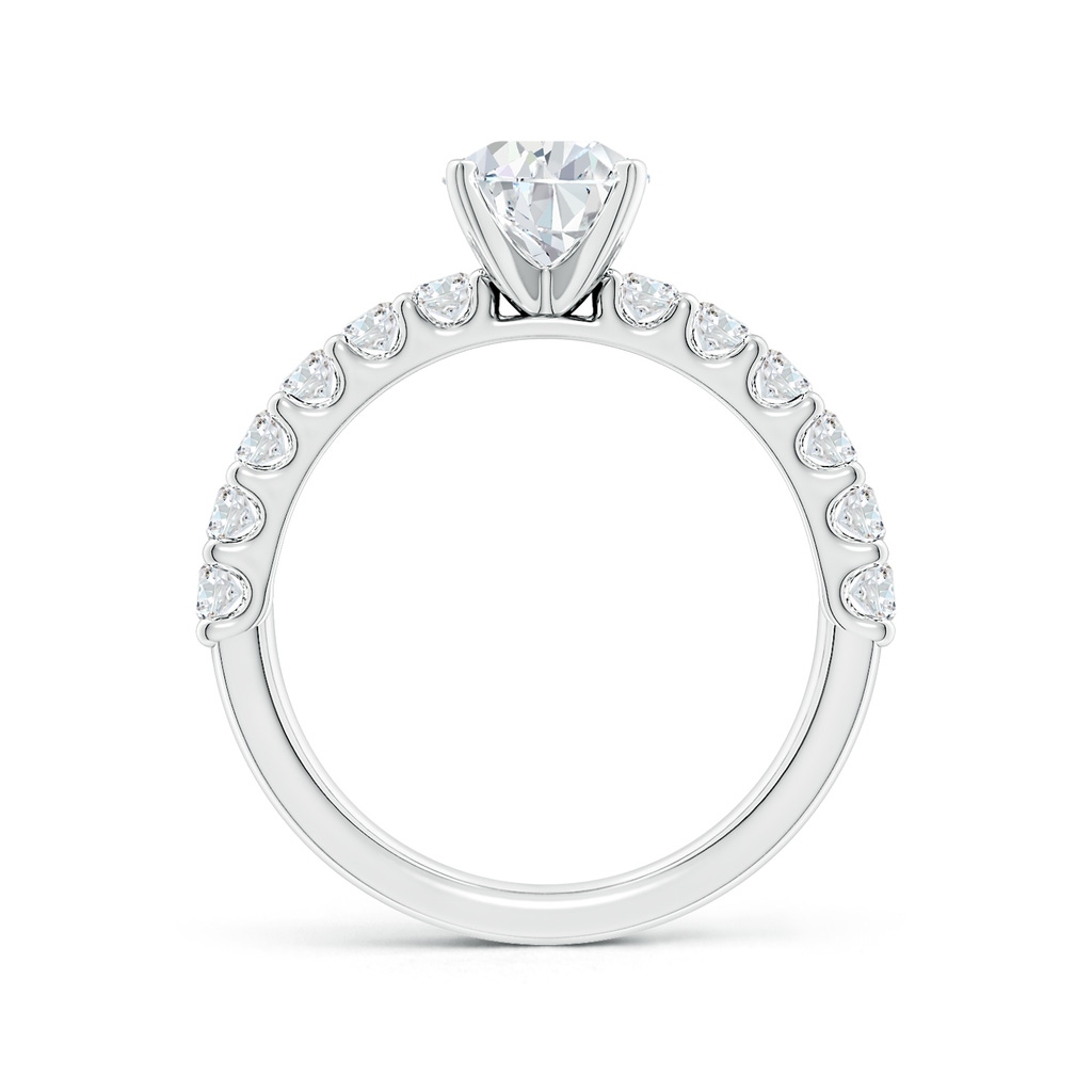 8.5x6.5mm FGVS Lab-Grown Pear Diamond Solitaire Engagement Ring with Diamond Accents in P950 Platinum Side 199