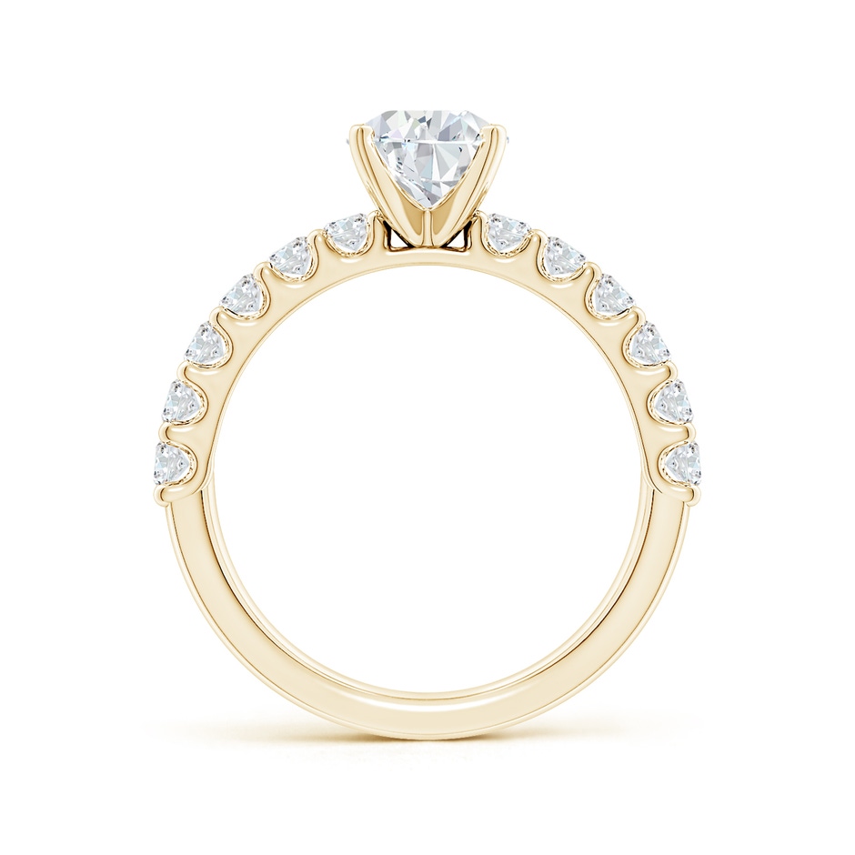 8.5x6.5mm FGVS Lab-Grown Pear Diamond Solitaire Engagement Ring with Diamond Accents in Yellow Gold side 199