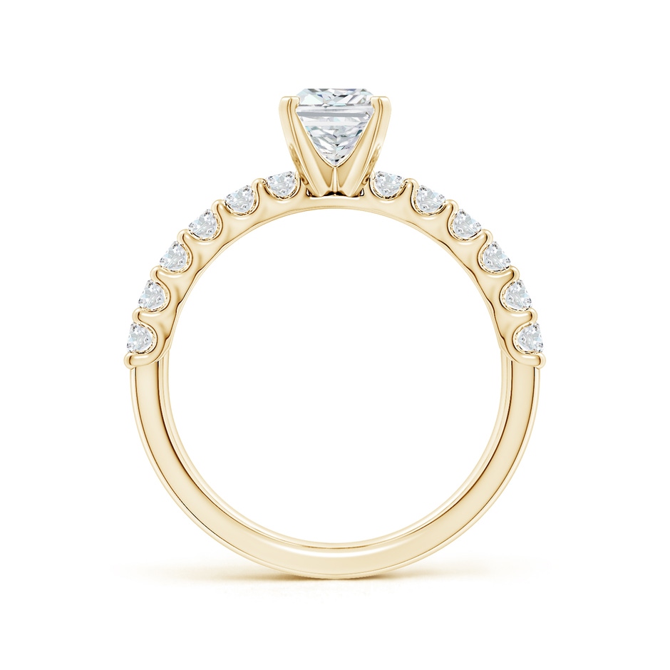 7x5mm FGVS Lab-Grown Radiant-Cut Diamond Solitaire Engagement Ring with Diamond Accents in Yellow Gold side 199