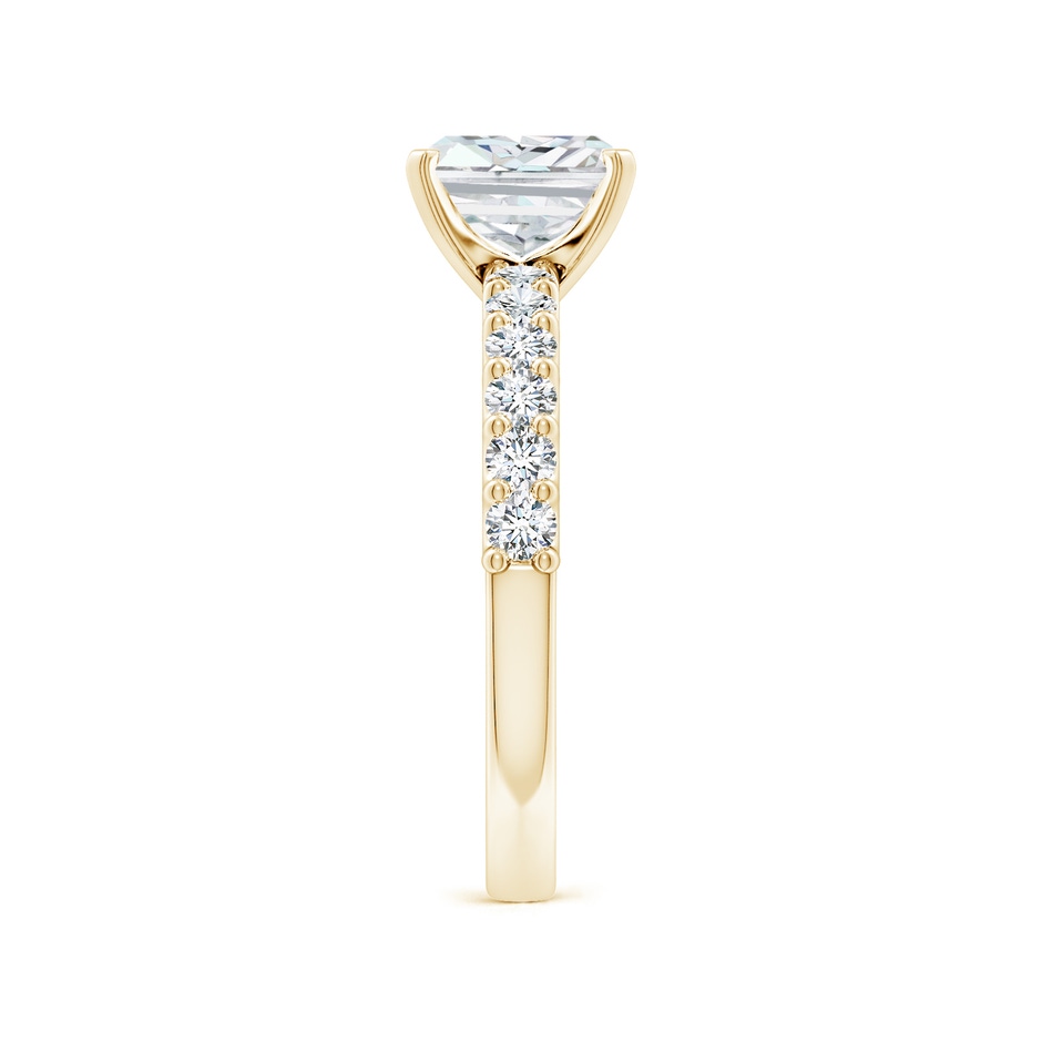 7x5mm FGVS Lab-Grown Radiant-Cut Diamond Solitaire Engagement Ring with Diamond Accents in Yellow Gold side 299