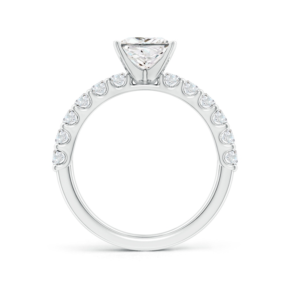 6.5mm FGVS Lab-Grown Princess-Cut Diamond Solitaire Engagement Ring with Diamond Accents in White Gold side 199