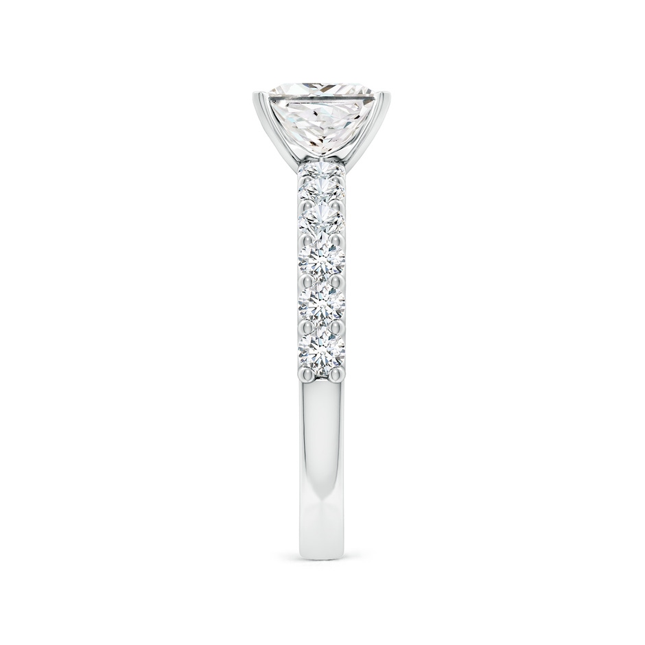 6.5mm FGVS Lab-Grown Princess-Cut Diamond Solitaire Engagement Ring with Diamond Accents in White Gold side 299