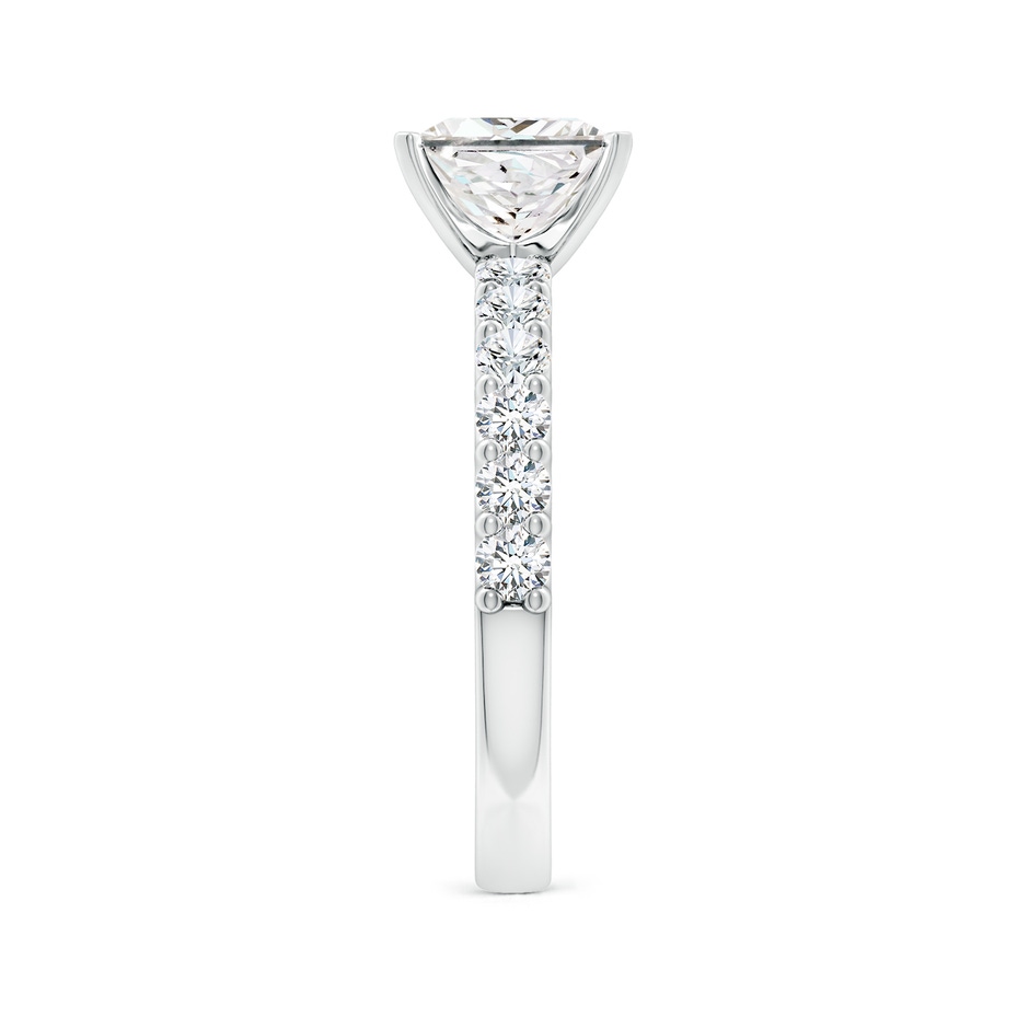 7mm FGVS Lab-Grown Princess-Cut Diamond Solitaire Engagement Ring with Diamond Accents in White Gold side 299