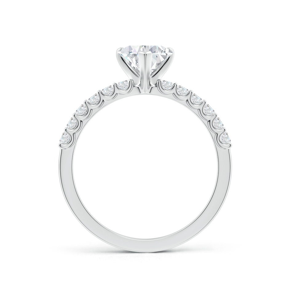 6.5mm FGVS Lab-Grown Heart Diamond Solitaire Engagement Ring with Diamond Accents in 18K White Gold side 199