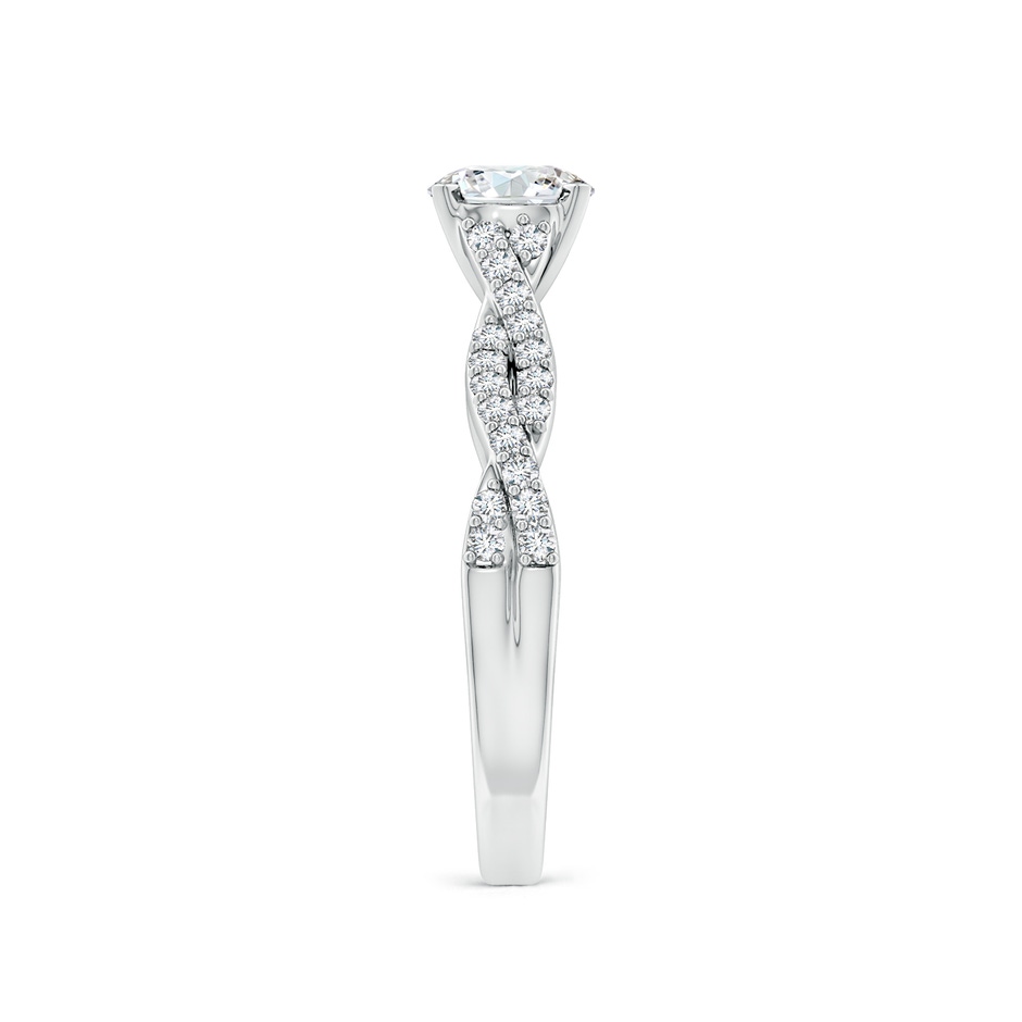 5.9mm FGVS Lab-Grown Peg Head Round Diamond Twist Shank Engagement Ring in P950 Platinum side 299