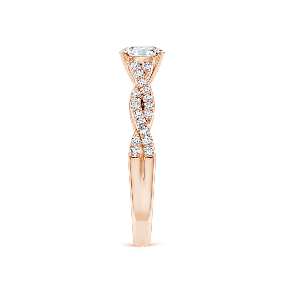 5.9mm FGVS Lab-Grown Peg Head Round Diamond Twist Shank Engagement Ring in Rose Gold side 299