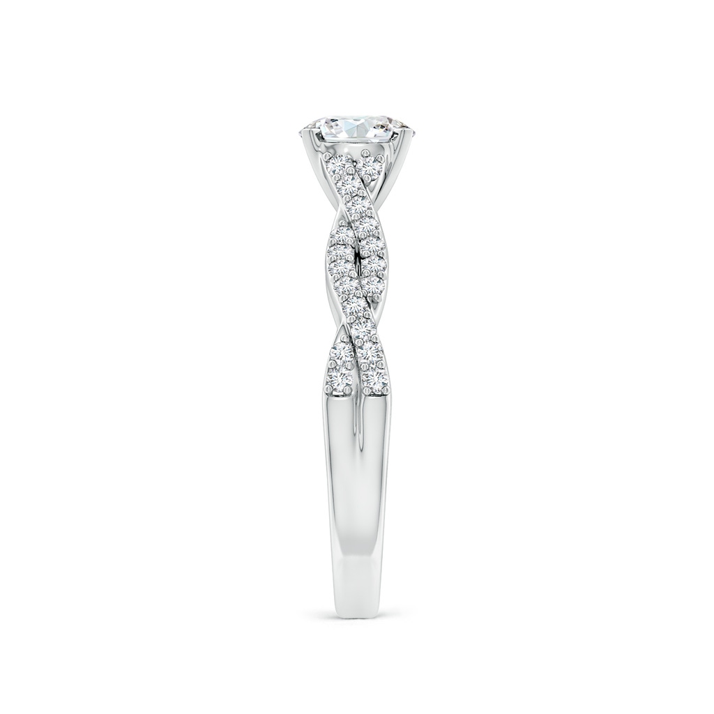 5.9mm FGVS Lab-Grown Peg Head Round Diamond Twist Shank Engagement Ring in White Gold Side 299