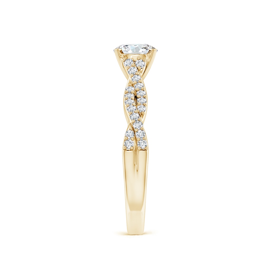 5.9mm FGVS Lab-Grown Peg Head Round Diamond Twist Shank Engagement Ring in Yellow Gold side 299