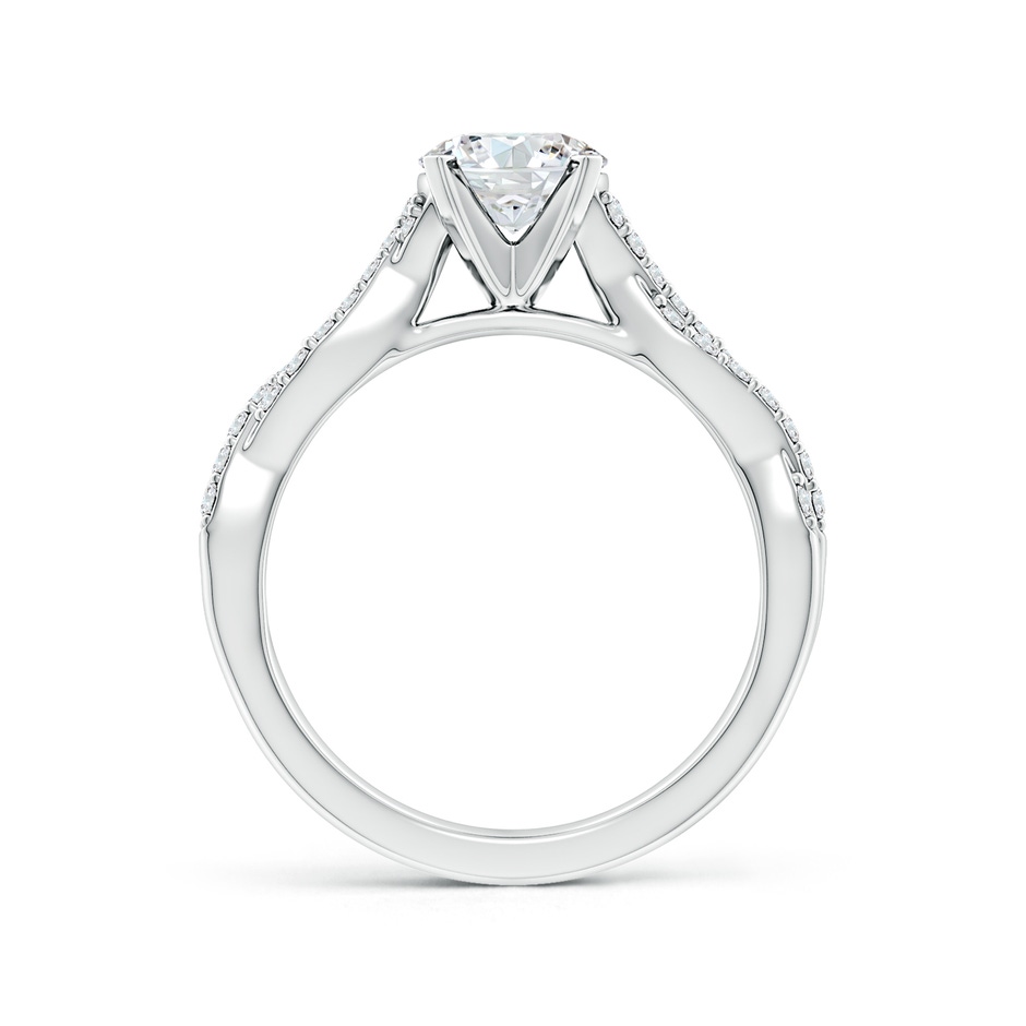 6.5mm FGVS Lab-Grown Peg Head Round Diamond Twist Shank Engagement Ring in White Gold side 199