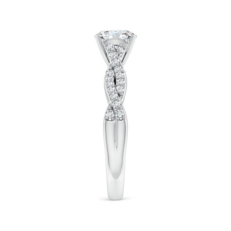 6.5mm FGVS Lab-Grown Peg Head Round Diamond Twist Shank Engagement Ring in White Gold side 299
