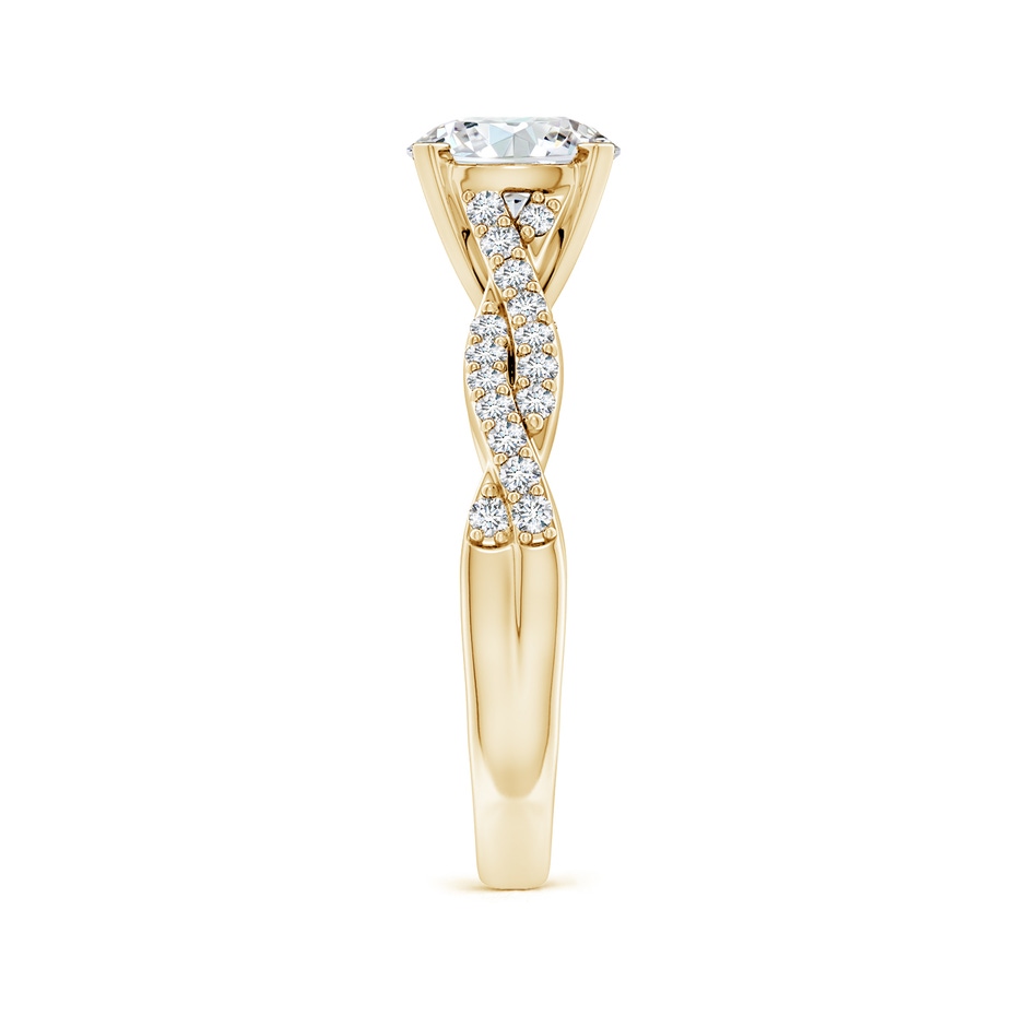 7.4mm FGVS Lab-Grown Peg Head Round Diamond Twist Shank Engagement Ring in 18K Yellow Gold side 299