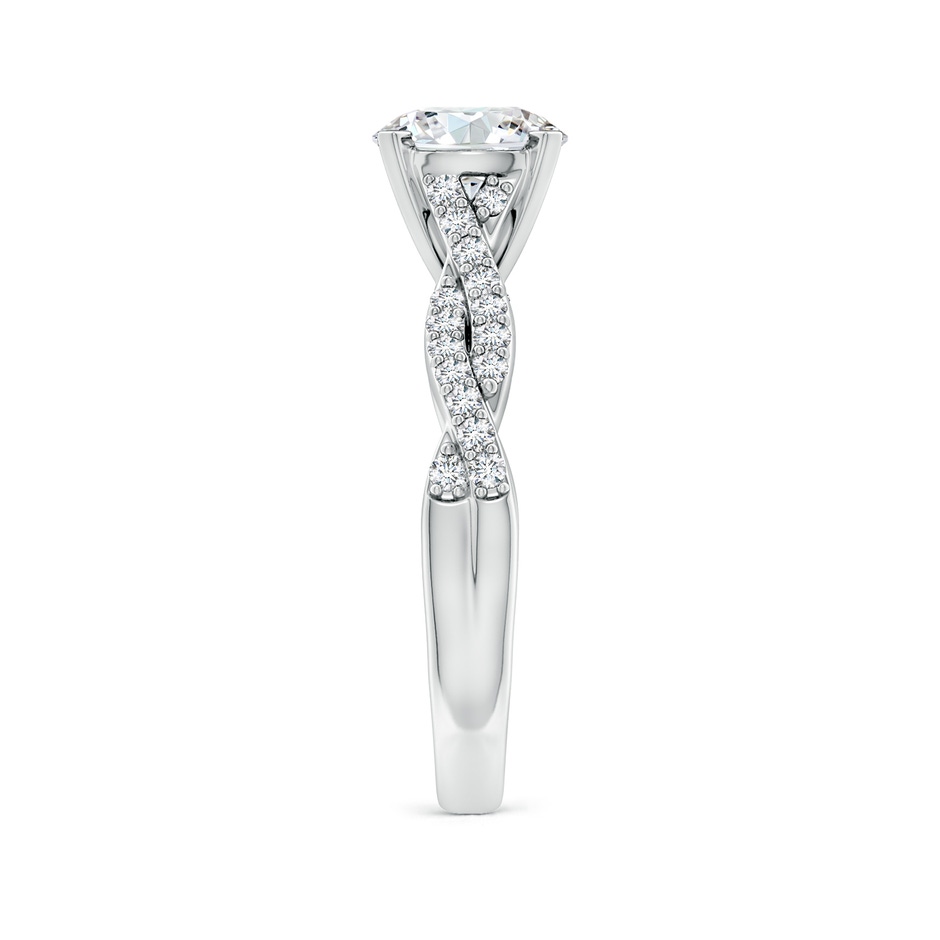 7.4mm FGVS Lab-Grown Peg Head Round Diamond Twist Shank Engagement Ring in White Gold side 299