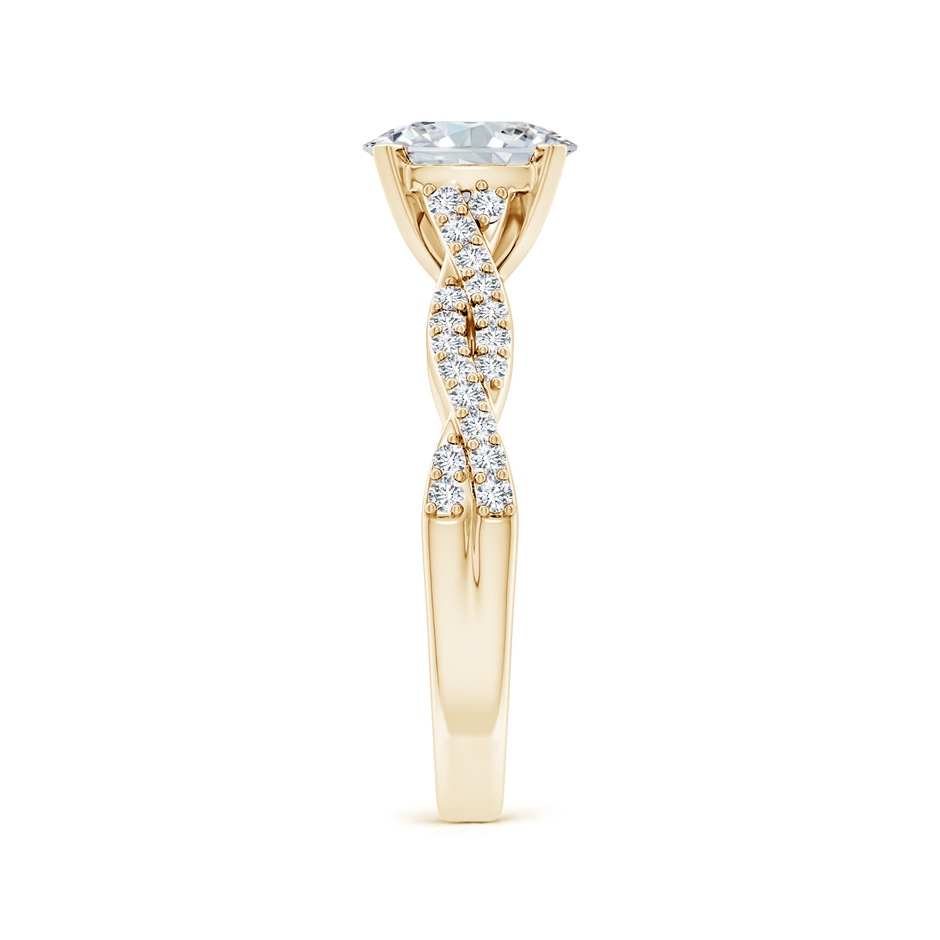 7.7x5.7mm FGVS Lab-Grown Peg Head Oval Diamond Twist Shank Engagement Ring in 18K Yellow Gold side 299