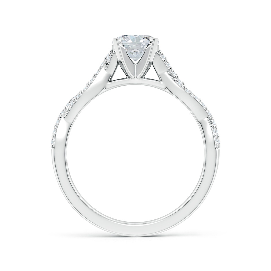 7.7x5.7mm FGVS Lab-Grown Peg Head Oval Diamond Twist Shank Engagement Ring in P950 Platinum side 199