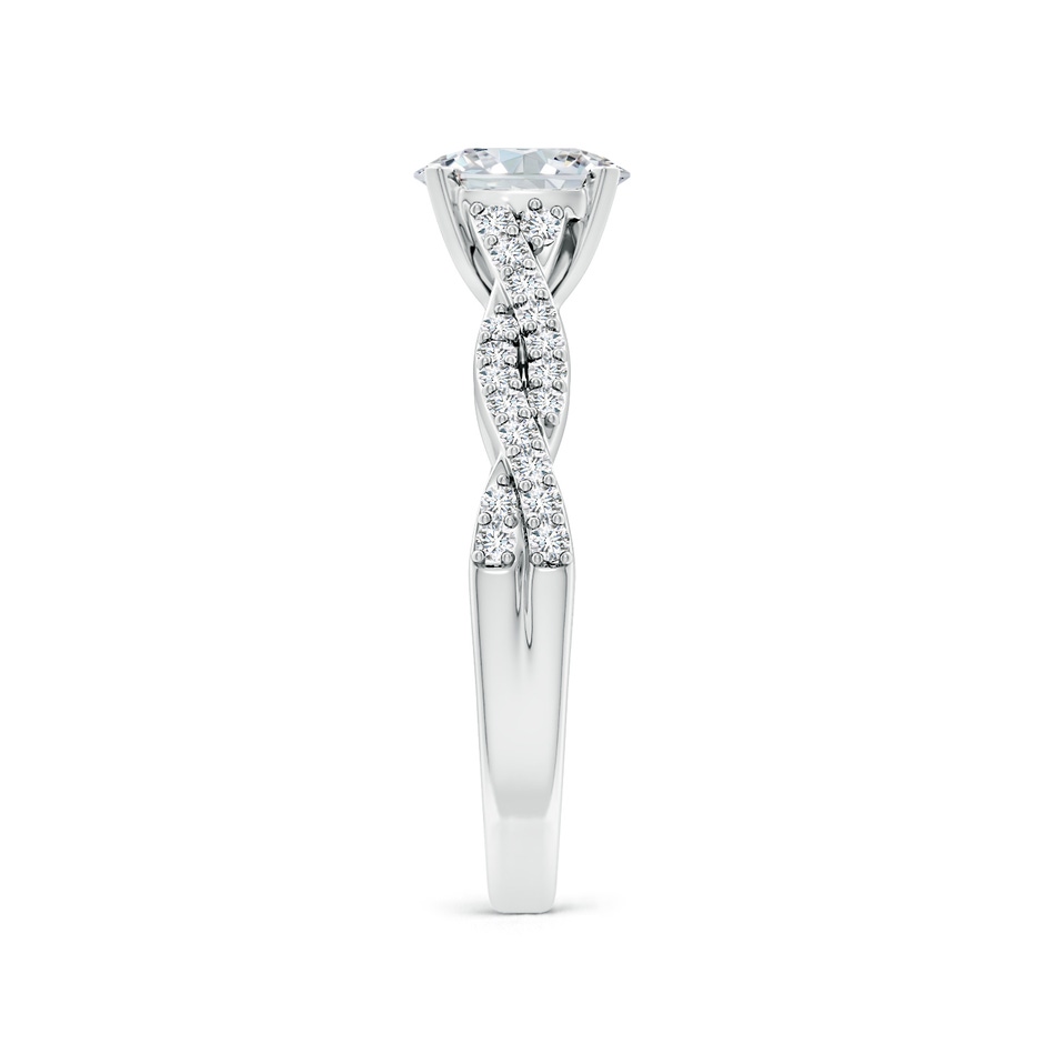 7x5mm FGVS Lab-Grown Peg Head Oval Diamond Twist Shank Engagement Ring in White Gold side 299