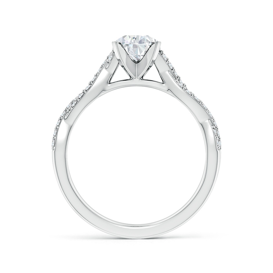 7.7x5.7mm FGVS Lab-Grown Peg Head Pear Diamond Twist Shank Engagement Ring in White Gold side 199