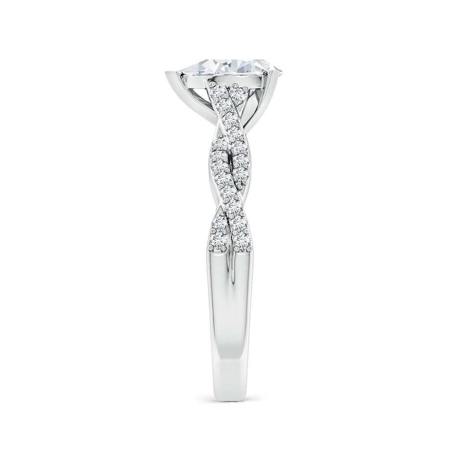 7.7x5.7mm FGVS Lab-Grown Peg Head Pear Diamond Twist Shank Engagement Ring in White Gold side 299