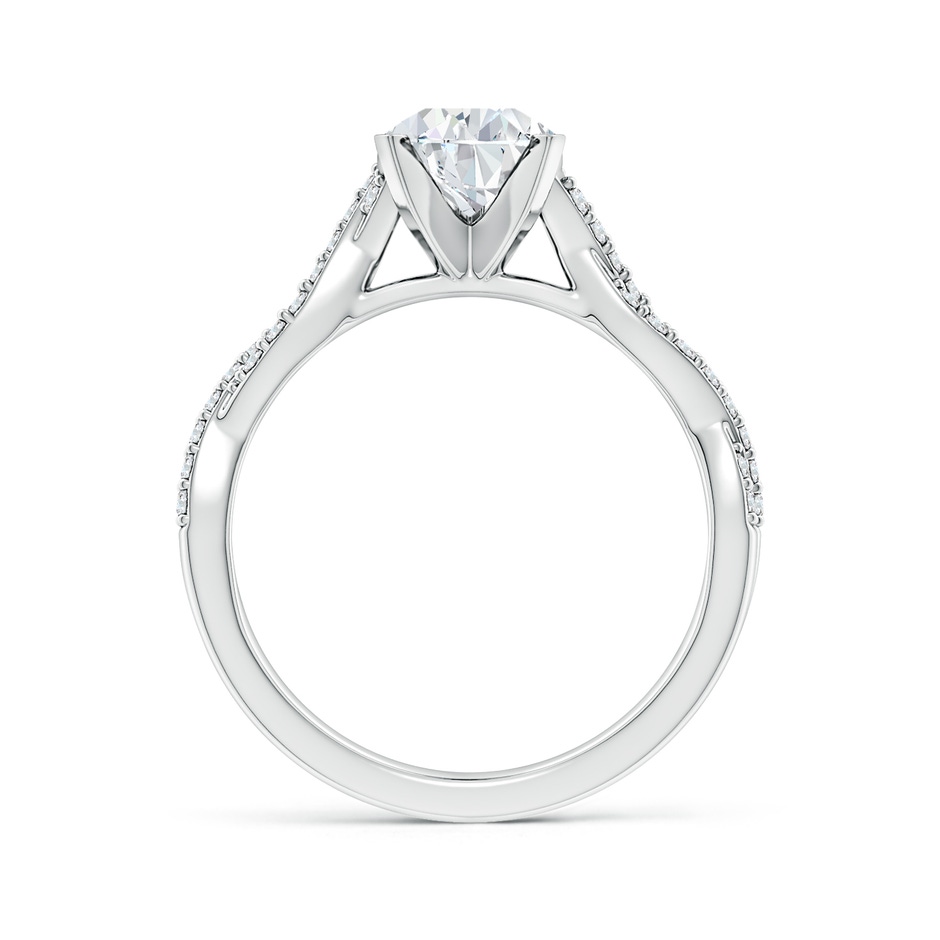 8.5x6.5mm FGVS Lab-Grown Peg Head Pear Diamond Twist Shank Engagement Ring in White Gold side 199