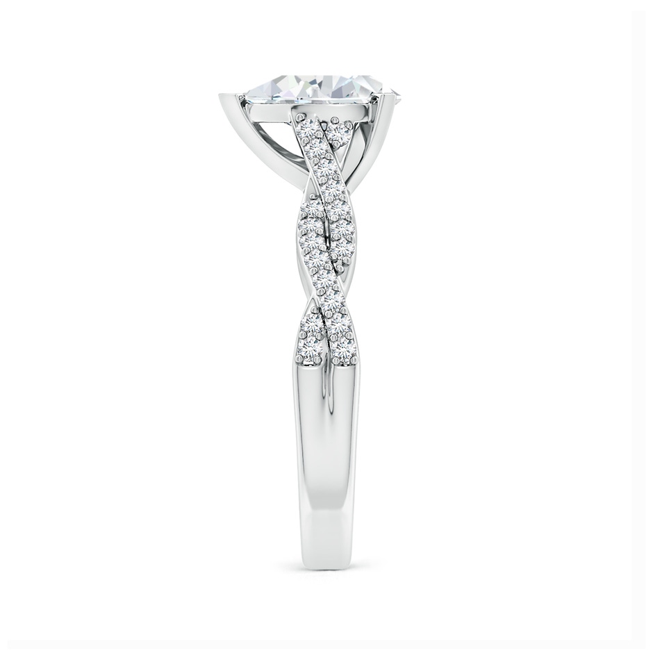 8.5x6.5mm FGVS Lab-Grown Peg Head Pear Diamond Twist Shank Engagement Ring in White Gold side 299