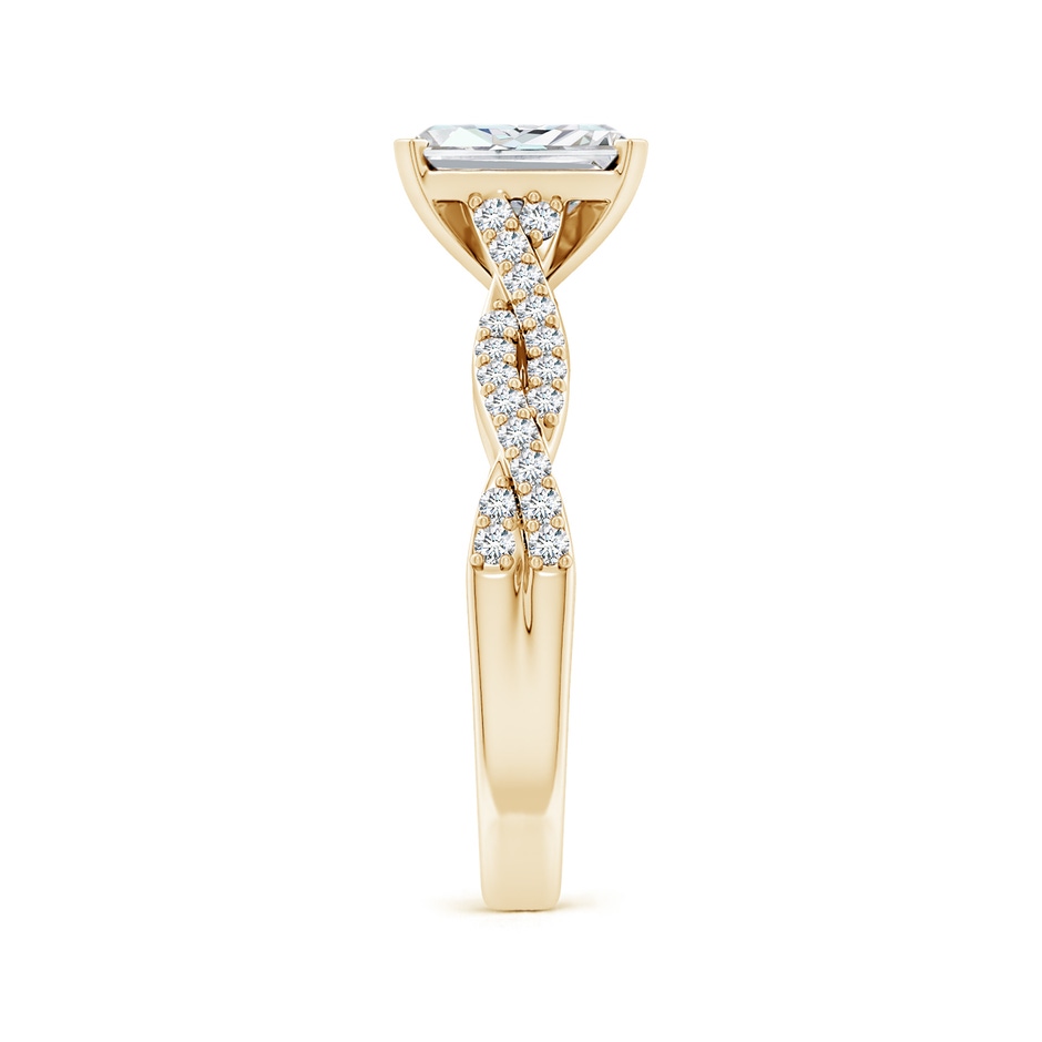 7.5x5.8mm FGVS Lab-Grown Peg Head Radiant-Cut Diamond Twist Shank Engagement Ring in 18K Yellow Gold side 299