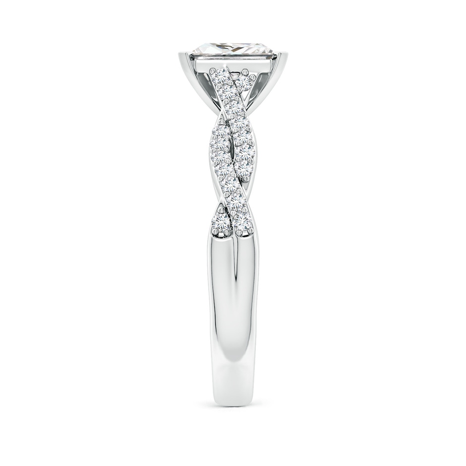 6.5mm FGVS Lab-Grown Peg Head Princess-Cut Diamond Twist Shank Engagement Ring in White Gold side 299
